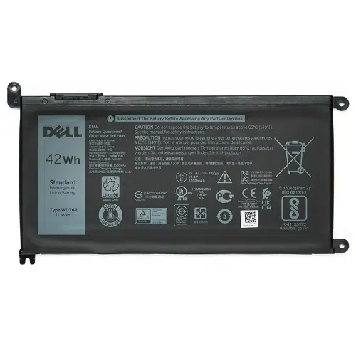 Bateria substituta dell de íon de lítio de 3 células a 42 wh para determinados notebooks