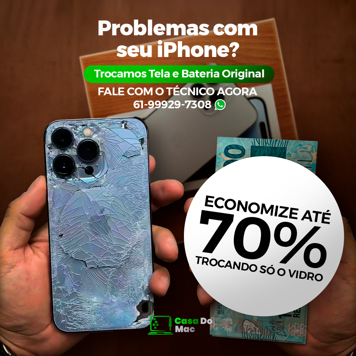 economize na Troca de Tela do iPhone