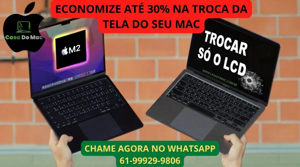 Substituição de LCD MacBook Air M1 A2337 em Brasília Asa Norte | Casa do Mac 1 Substituição de LCD MacBook Air M1 A2337 em Brasília Asa Norte | Casa do Mac