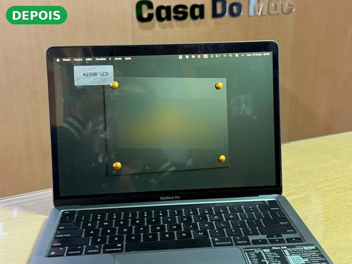 MacBook Pro 13 Macbook pro 13 m1 a2338 com tela lcd nova instalada na casa do mac asa norte